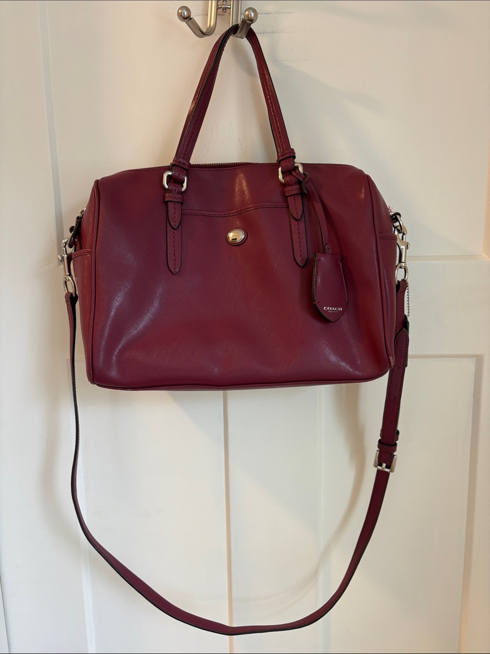 Coach Burgundy Leather Shoulder bag